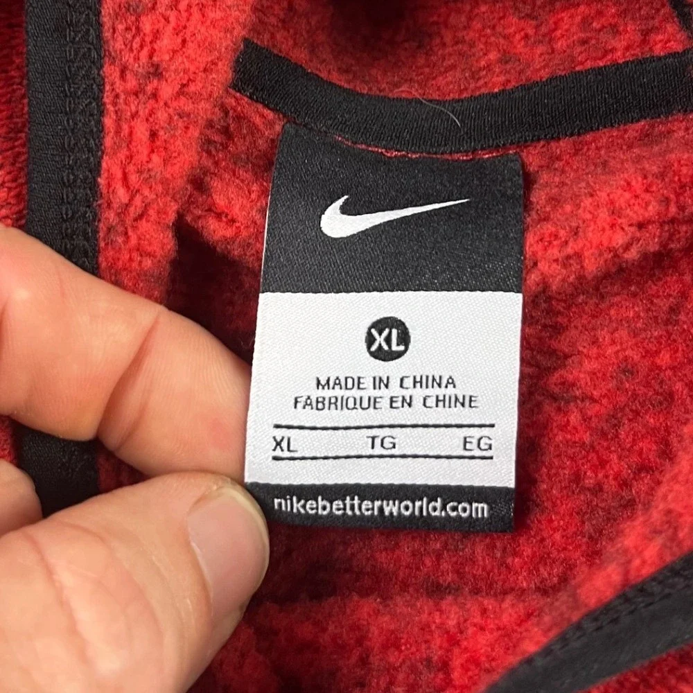 Nike Therma-FIT Hypernatural Scuba Hoodie Womens XL Fleece‎ Red Heathered